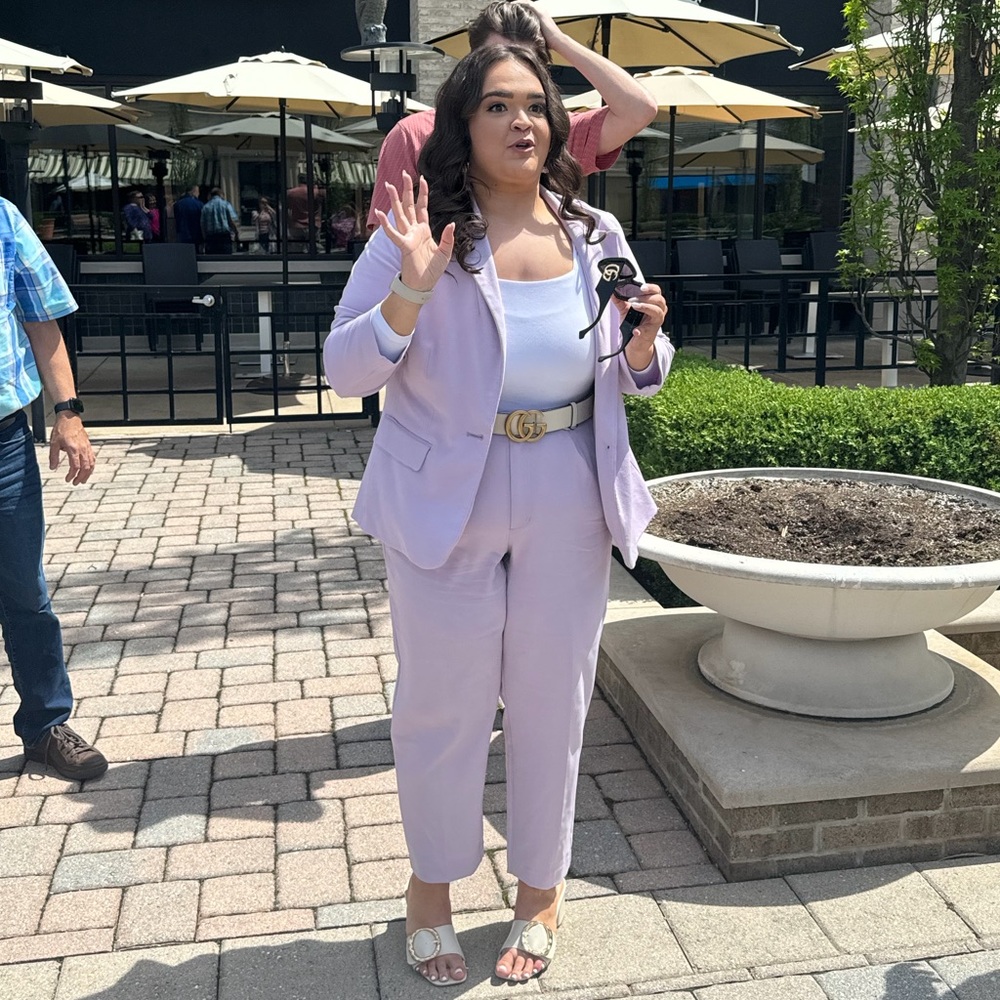 A New Day Lavender Suit Set Blazer Size XXL Pants Size 16